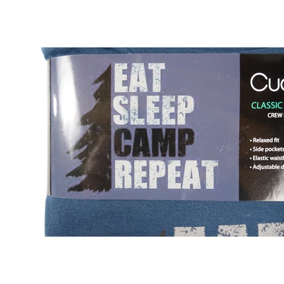 Cuddl Duds Pajama Set Men Small Relaxed Fit Pockets Graphic Tee Pants Camping - Picture 4 of 6